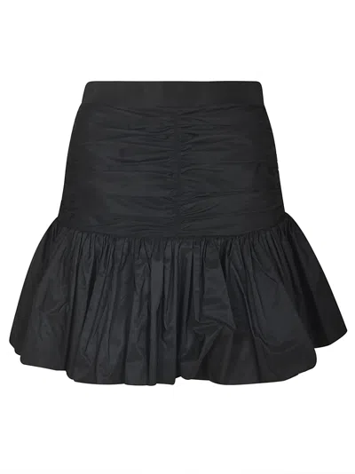 Patou Ruffle Mini Skirt In Nero