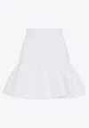 Patou Ruffle Mini Skirt In White