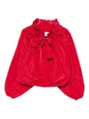 Patou Ruffle-neck Blouse In Red