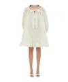 Patou Women's Ruffle Hem Dress In White
