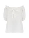 Patou Drawstring Organic Cotton T-shirt In White