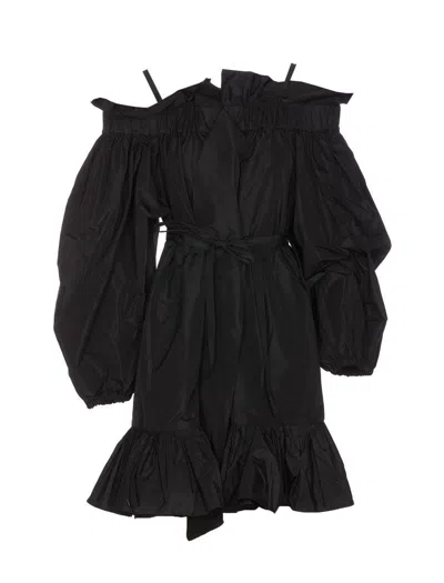 Patou Ruffled Cotton Blouse In Green