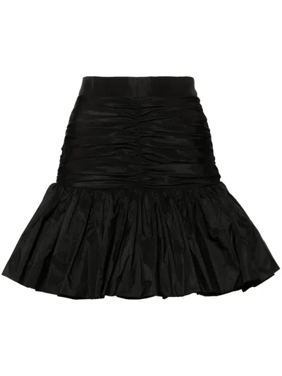Patou Flounced Mini Skirt In Black