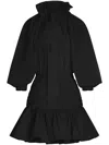 Patou Ruffled Mini Dress In 黑色