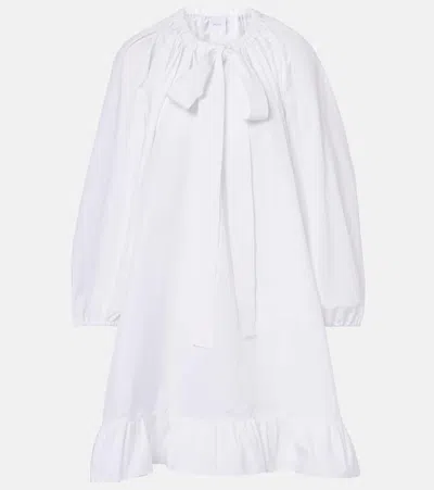 Patou Ruffled Minidress In White