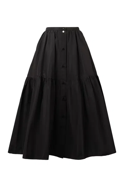 Patou Ruffled Skirt In Black
