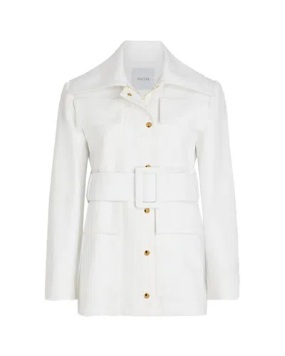 Patou Safari Parka Coat In White