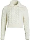 Patou Pat M Sailor Cable Oversize Jumper In White