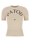 Patou Logo Jacquard Wool-blend Crop Top