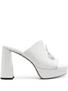 Patou X Bettina Vermillon Anitta 110mm Mules In White
