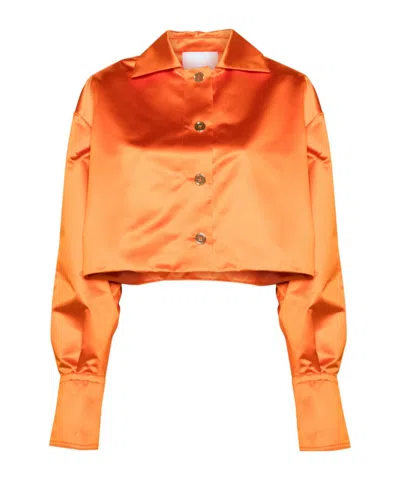 PATOU SATIN CROPPED JACKET
