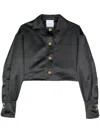Patou Jacket Cropped Length Gold Buttons In 黑色