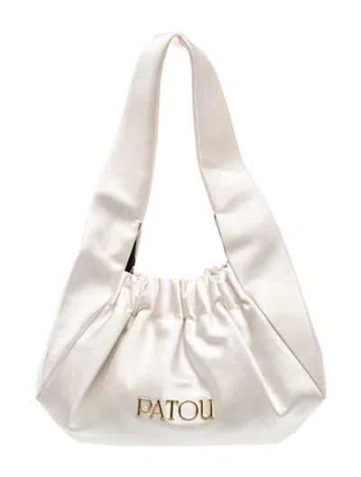 Pre-owned Patou Satin Shoulder Bag In Neutral