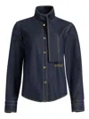 Patou Scarf-collar Denim Shirt