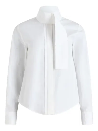 Patou Ascot Collar Blouse Clothing In White