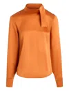 Patou Scarf-detail Blouse In Orange