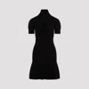 Patou Scarf Draped Knit Dress In B Black