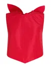 Patou Bow-detail Open-back Faille Crop Top