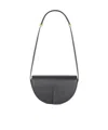 Patou Semi-round Shoulder Bag In Black