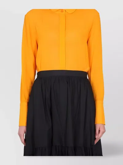 Patou Sheer Shirt Claudine Collar