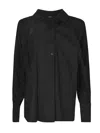 Patou Batwing-sleeve Poplin Shirt In Black