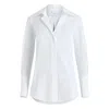 Patou Tailored Long Sleeve Blouse In Cotton In White