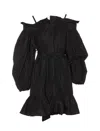 Patou Ruffled Cotton Blouse In Green