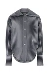Patou Embroidered Poplin Violin Shirt In Stripped