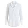 Patou Tailored Long Sleeve Blouse In Cotton In White