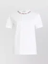 Patou Short Sleeve T-shirt Embroidered Collar In White