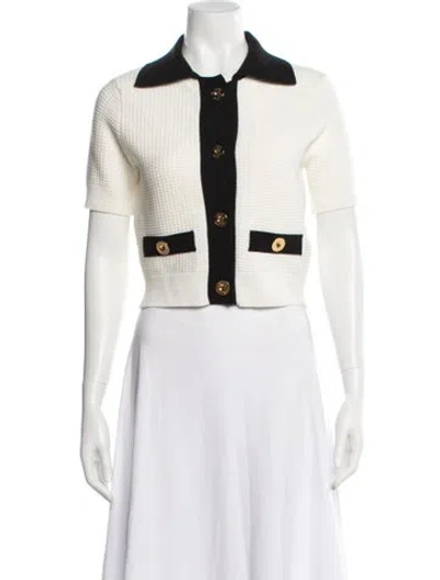 Pre-owned Patou Short Sleeve Top In White