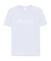 Patou Lavender T-shirt With White Logo Print In Blue