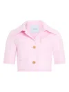 Patou Short-sleeves Buttoned Jacket In Pink