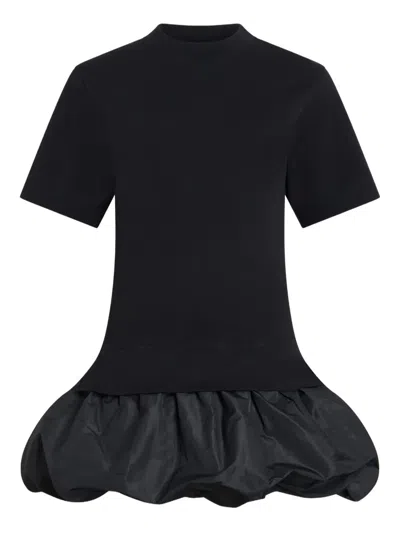 Patou Faille T Shirt Dress Short Sleeves In Black