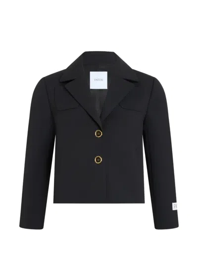 Patou Short Tailored Jacket In Black
