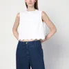 Patou Logo Embroidered Cropped Top In White
