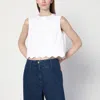 Patou Logo Embroidered Cropped Top In White