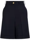 Patou Organic-cotton Gabardine Shorts In Blue