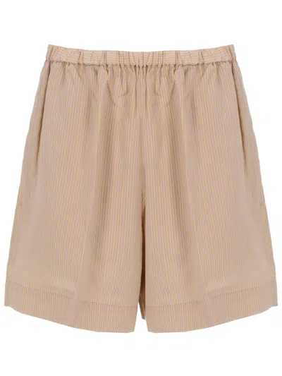 Patou Shorts Da Spiaggia In Misto Seta In Neutral