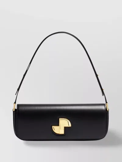 Patou Shoulder Bag With Structured Silhouette And Adjustable Strap In Black