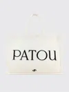 Patou -inspired Cotton Mini Bag With Decorative Trim In White