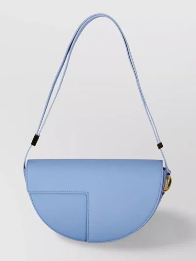 Patou Shoulder Bags With Adjustable Strap And Curved Shape In Blue