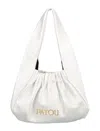 Patou Le Biscuit Satin Bag In White