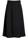 Patou Wool Skirt With A-line Silhouette And Side Pockets