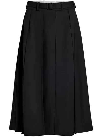 PATOU PATOU SIGNATURE PLEATED MIDI SKIRT