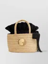 Patou Iconic Raffia Bucket Bag
