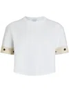 Patou Organic-cotton Cropped T-shirt In White