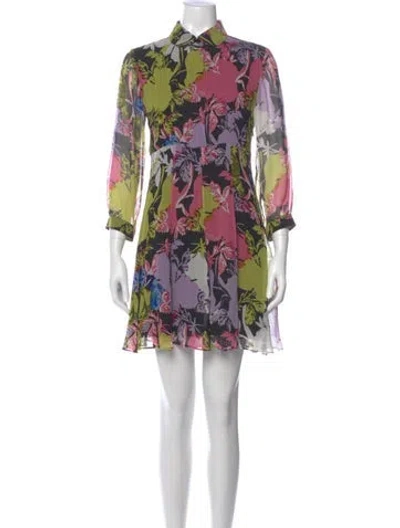 Pre-owned Patou Silk Knee-length Dress In Multi