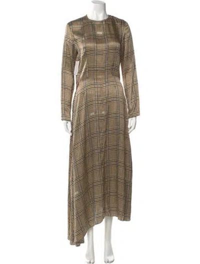 Pre-owned Patou Silk Long Dress W/ Tags In Multi