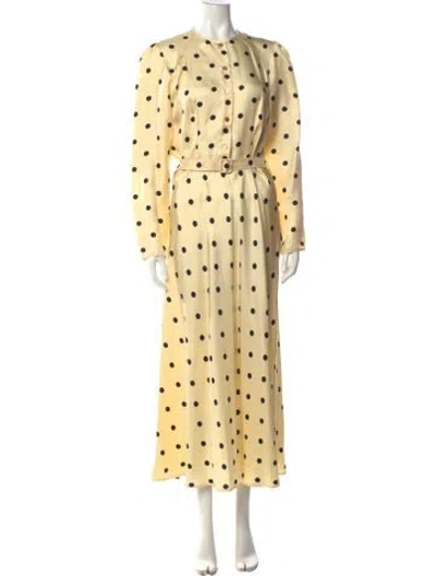 Pre-owned Patou Silk Long Dress W/ Tags In Yellow